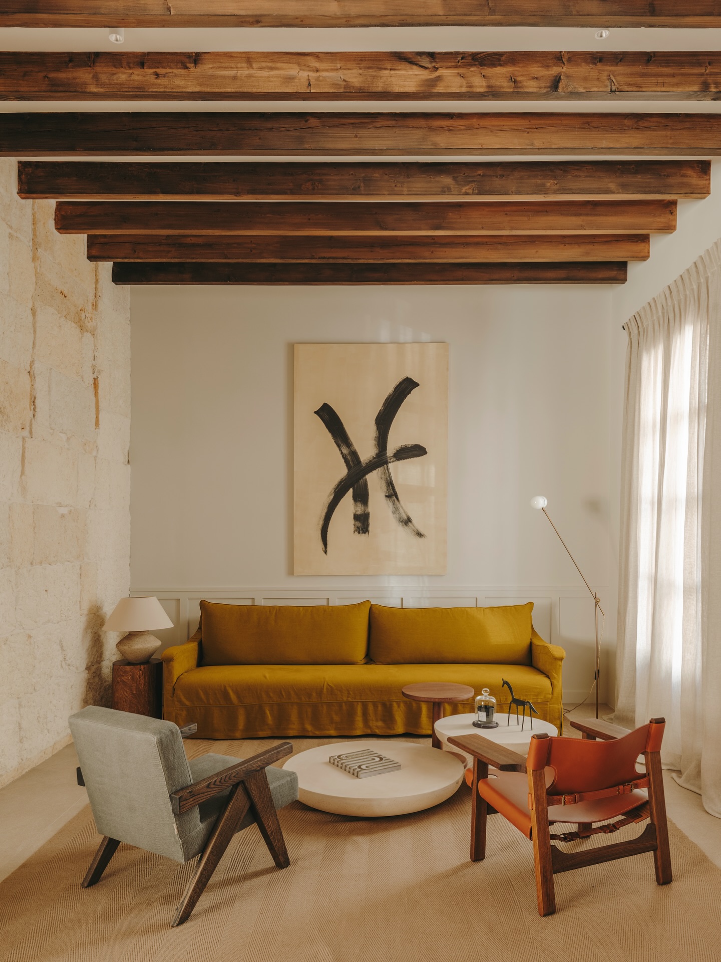 leather armchair living room