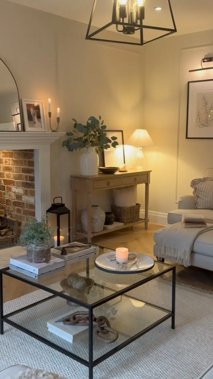 stone fireplace living room