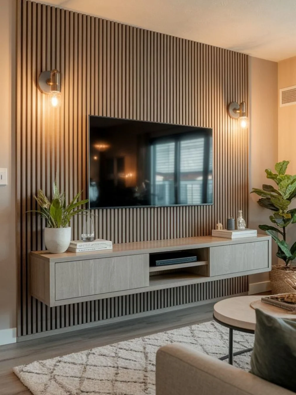 floating tv stand living room