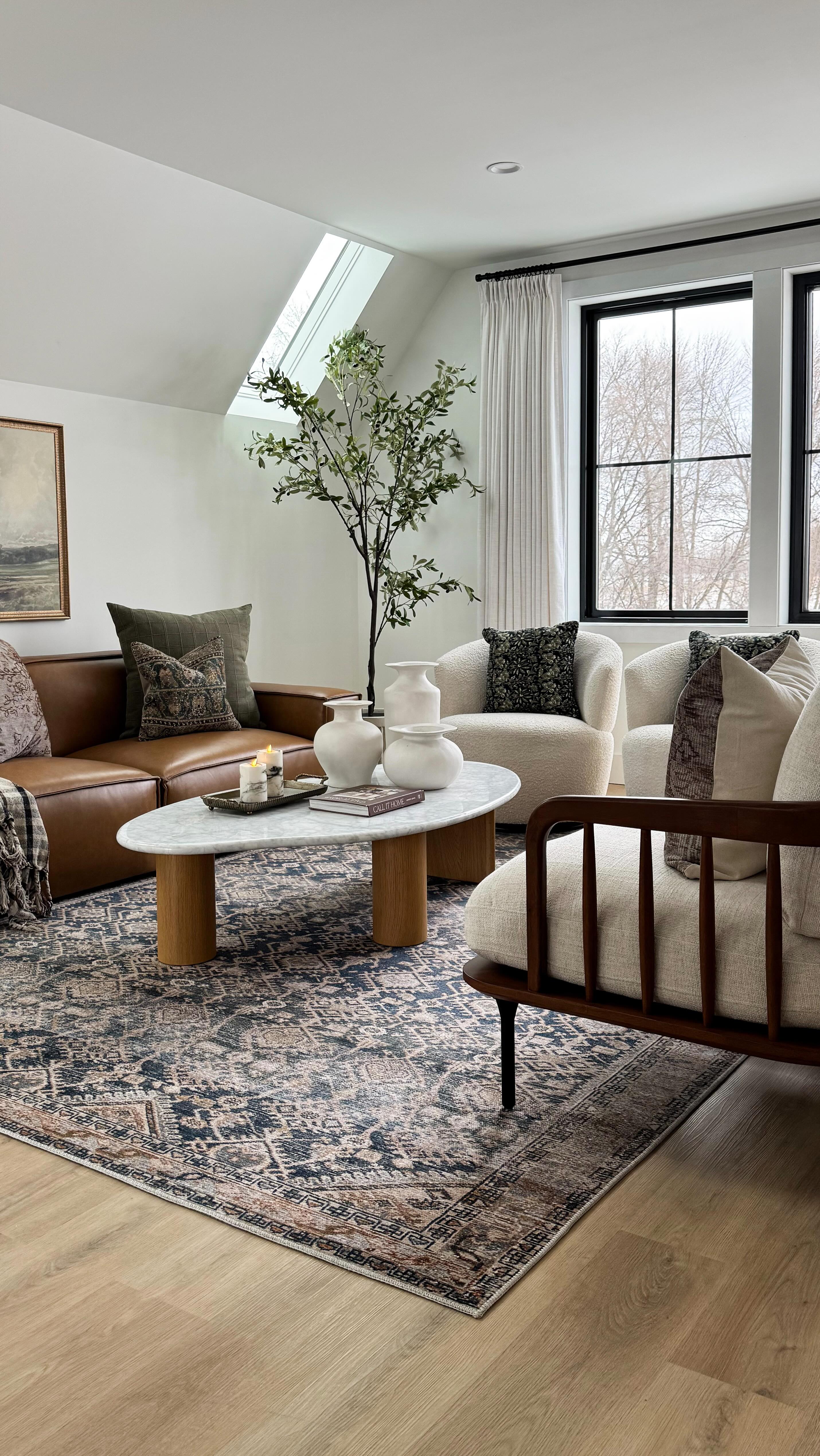 leather armchair living room