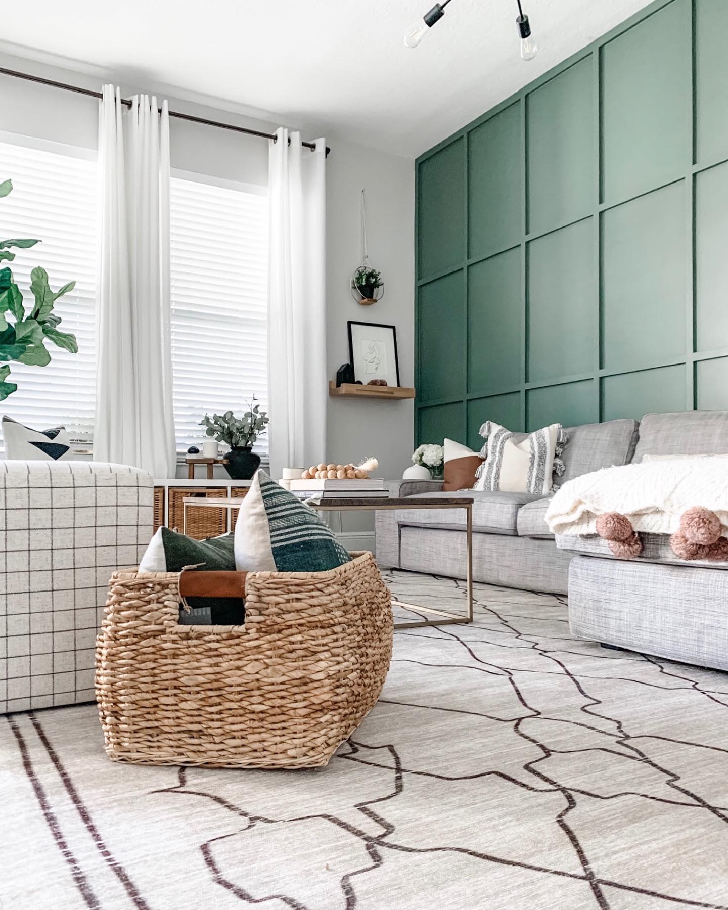 board and batten living room