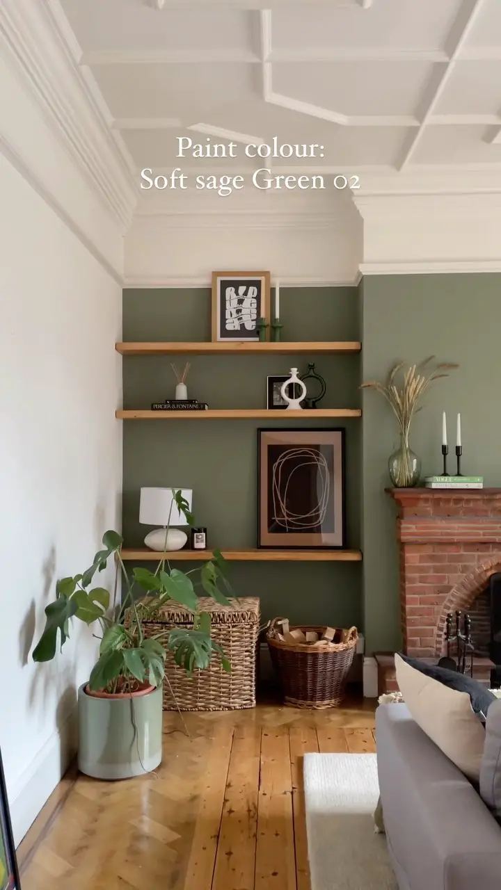 sage green living room