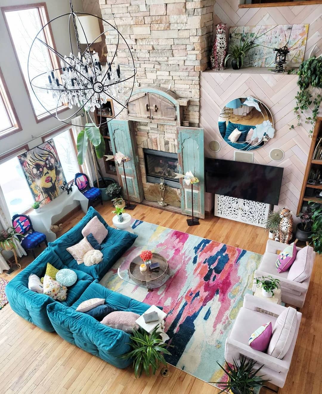 eclectic living room