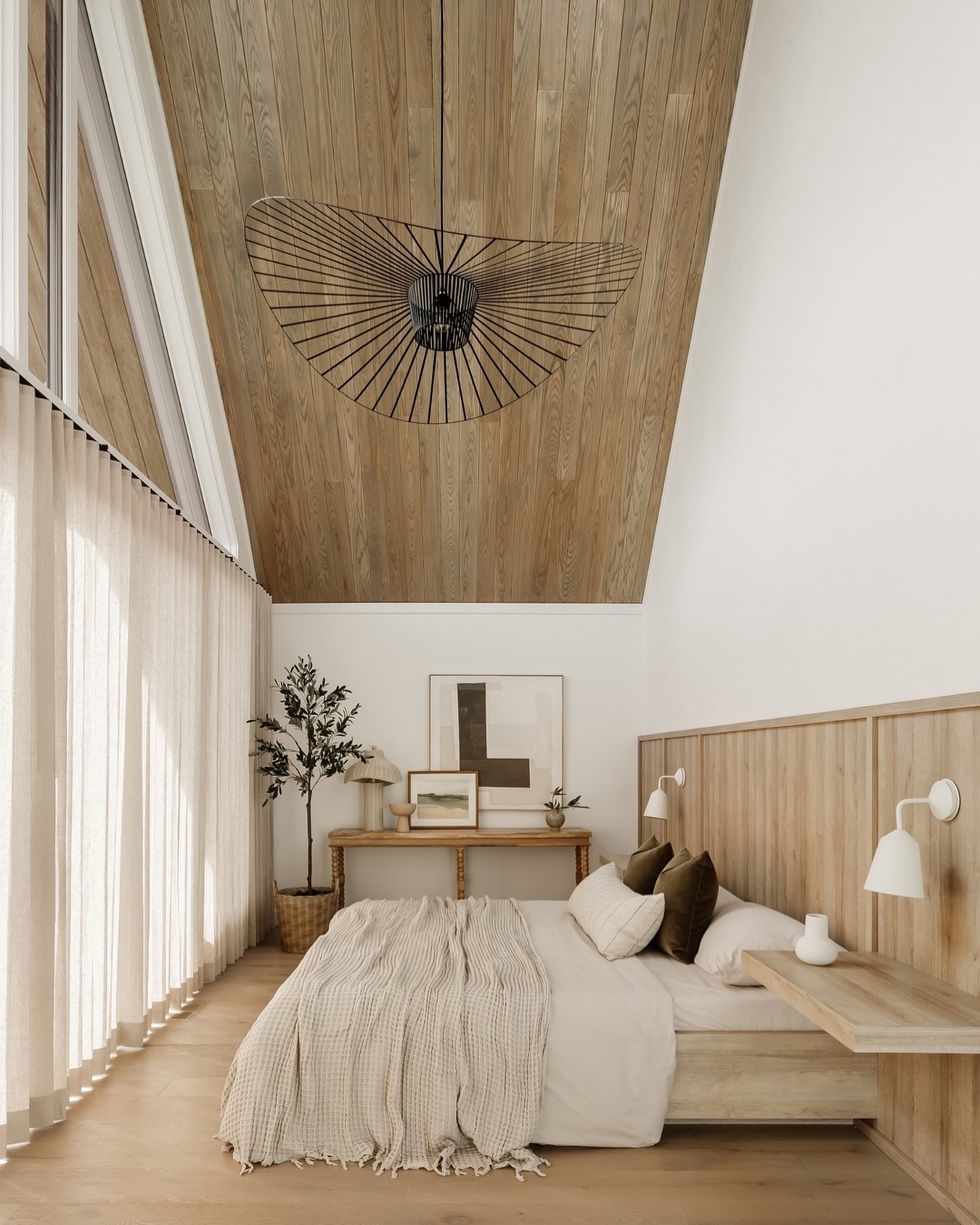 vaulted ceiling bedroom