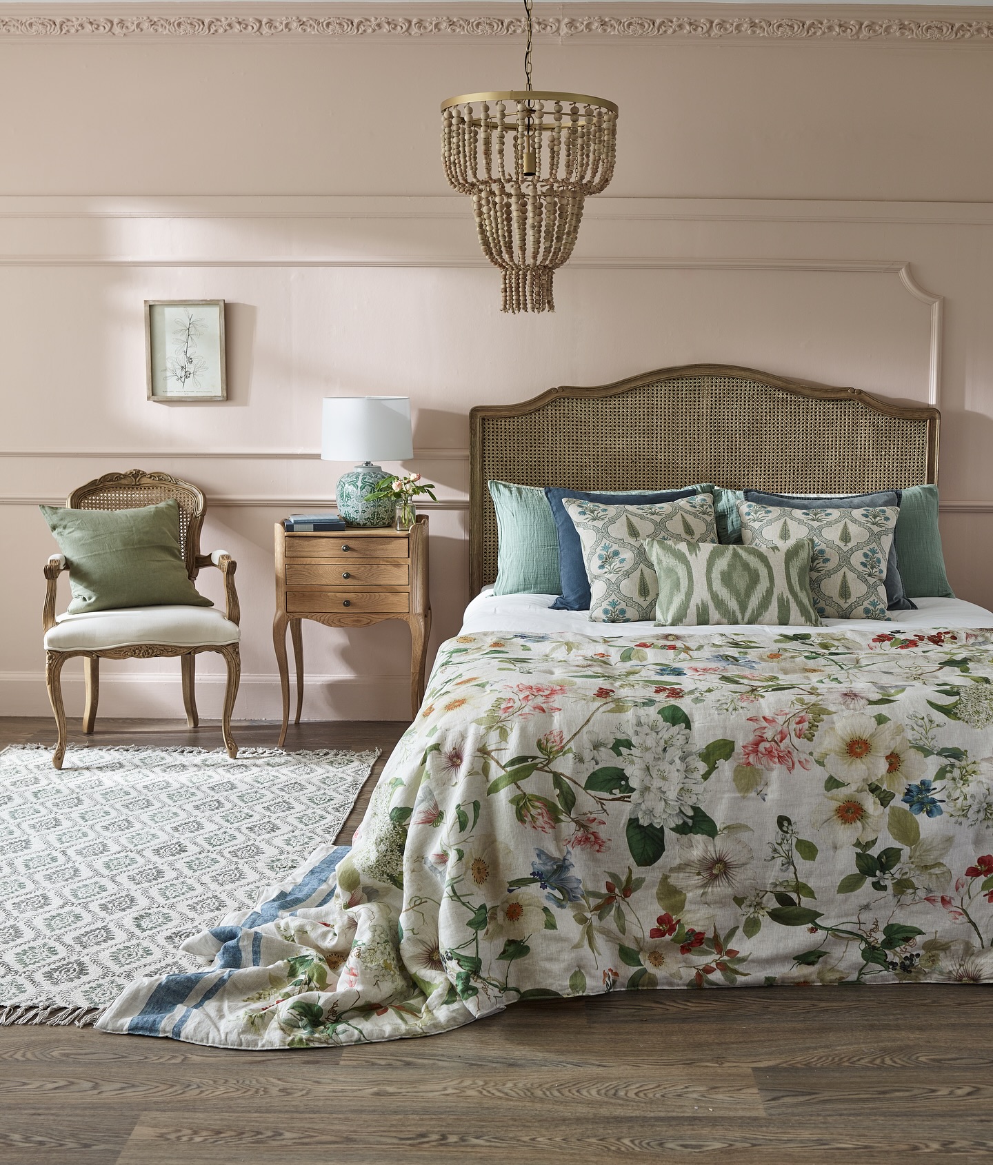 rattan headboard bedroom