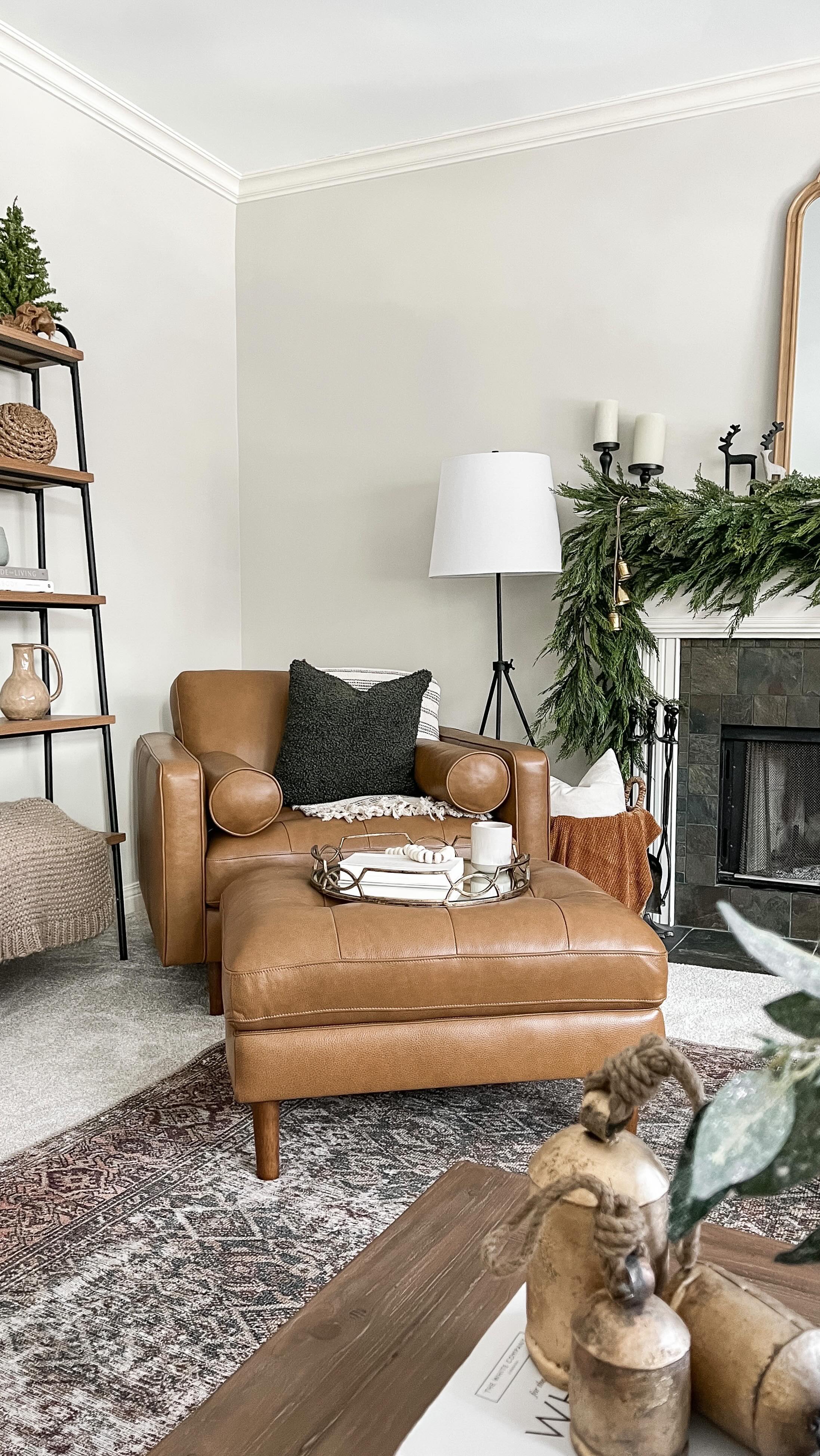 leather armchair living room